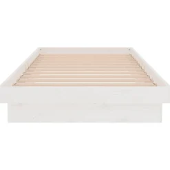 vidaXL Estructura de cama madera maciza 90x200 cm Blanco Outlet