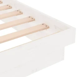 vidaXL Estructura de cama madera maciza 90x200 cm Blanco Outlet
