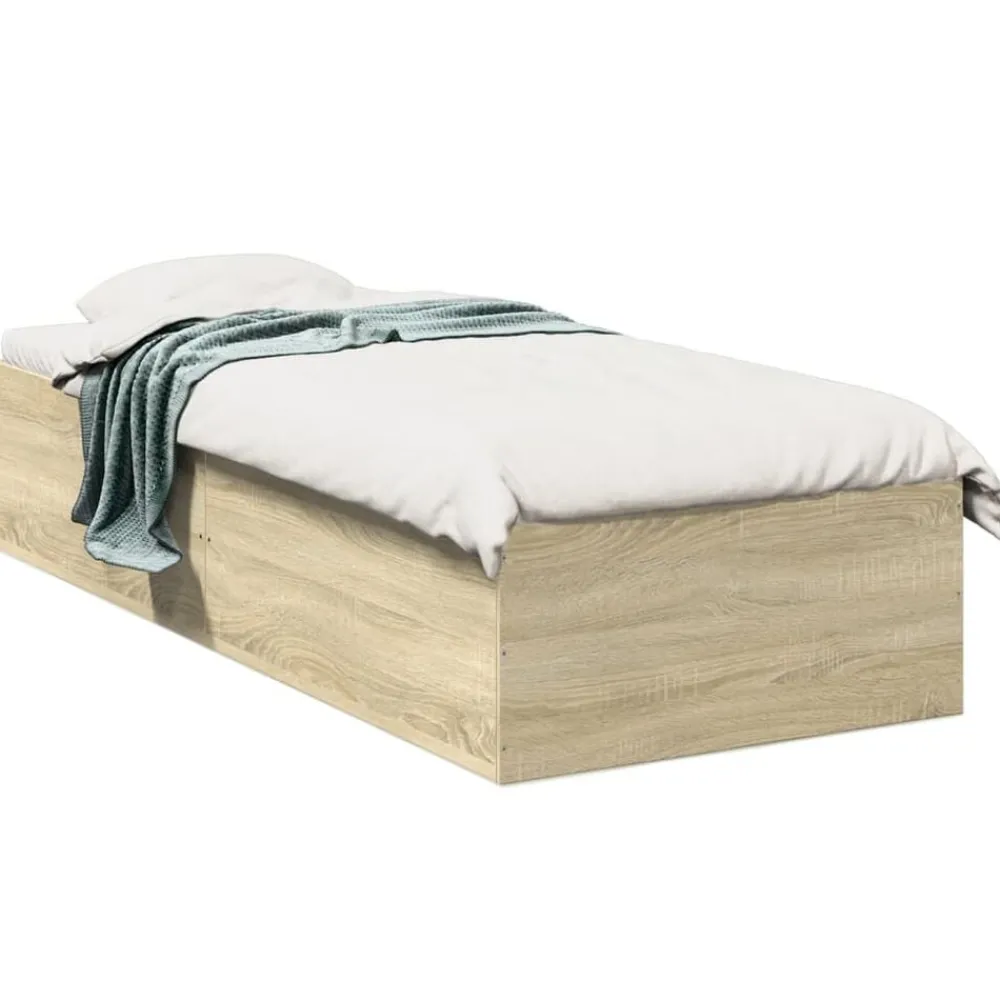 vidaXL Camas Y Accesorios-Estructura de cama sin colchón madera 75x190 cm