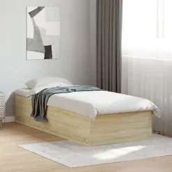 vidaXL Camas Y Accesorios-Estructura de cama sin colchón madera 75x190 cm
