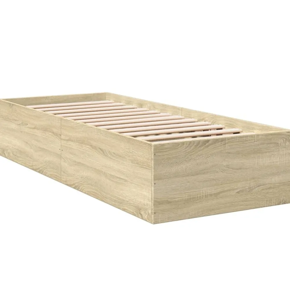 vidaXL Camas Y Accesorios-Estructura de cama sin colchón madera 75x190 cm