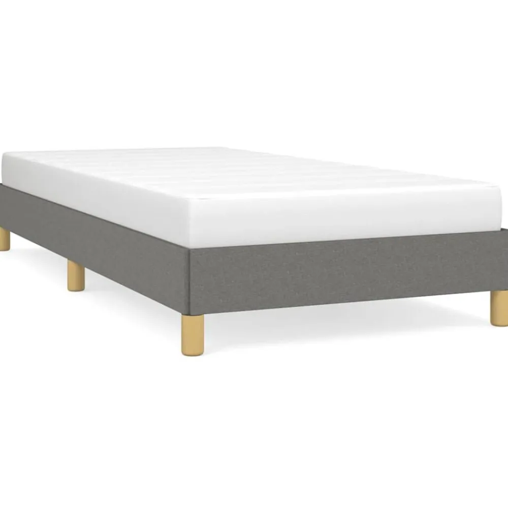 vidaXL Estructura de cama sin colchón tela 80x200 cm Gris oscuro