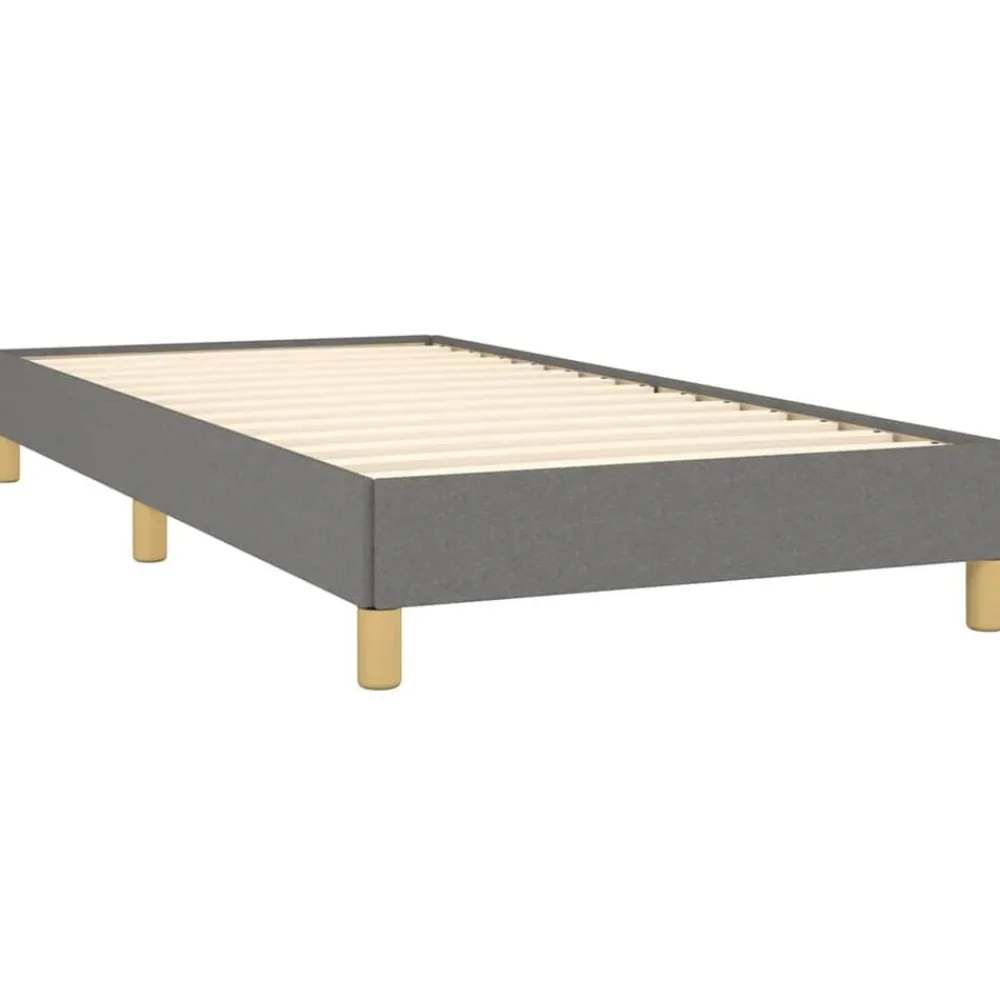 vidaXL Estructura de cama sin colchón tela 80x200 cm Gris oscuro