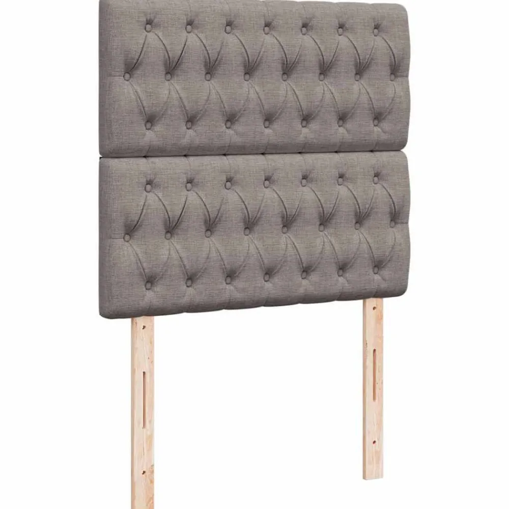 vidaXL Camas Y Accesorios-Estructura de cama otomana colchones tela gris pardo 160x200cm