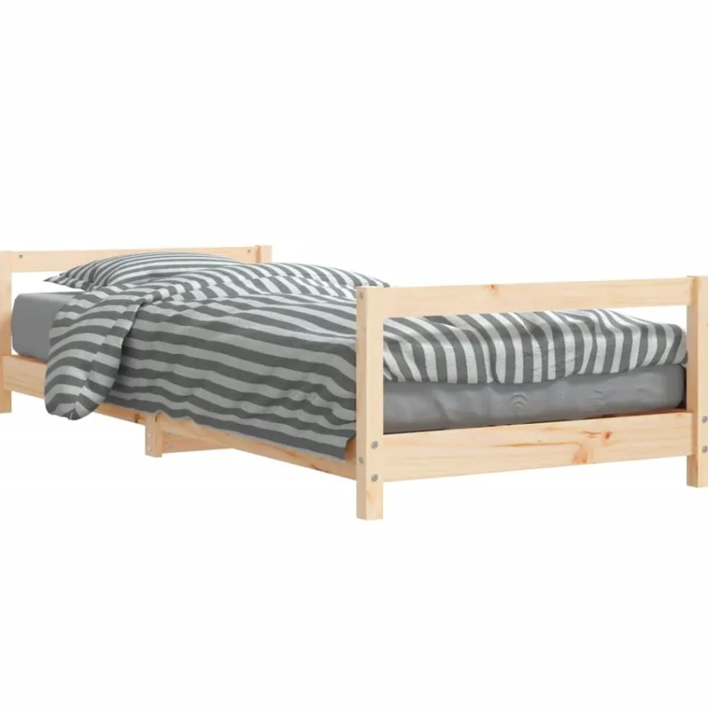 vidaXL Estructura de cama para niños madera maciza de pino 80x200 cm Natural Outlet