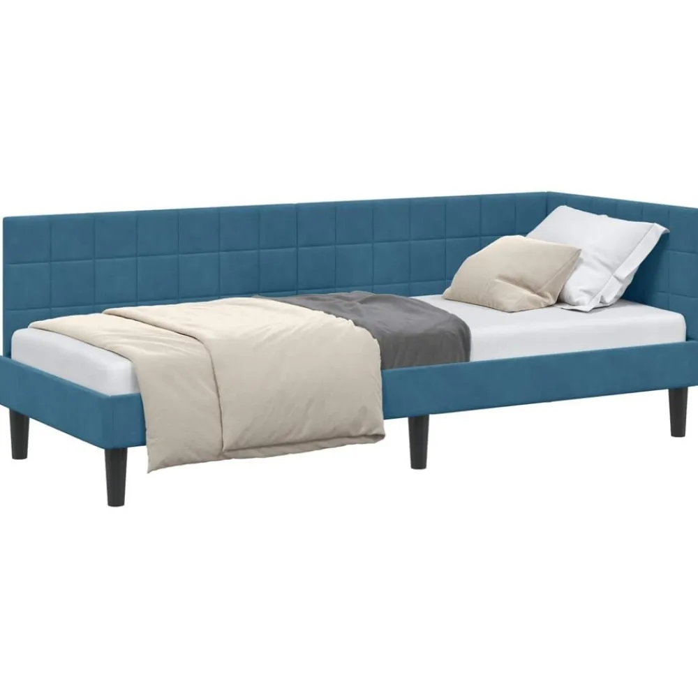 vidaXL Camas Y Accesorios-Estructura de cama en esquina 80 cm x 200 cm Terciopelo
