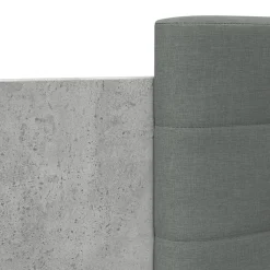 vidaXL Estructura de cama cabecero luces LED gris hormigón 200x200 cm Gris hormigón Hot