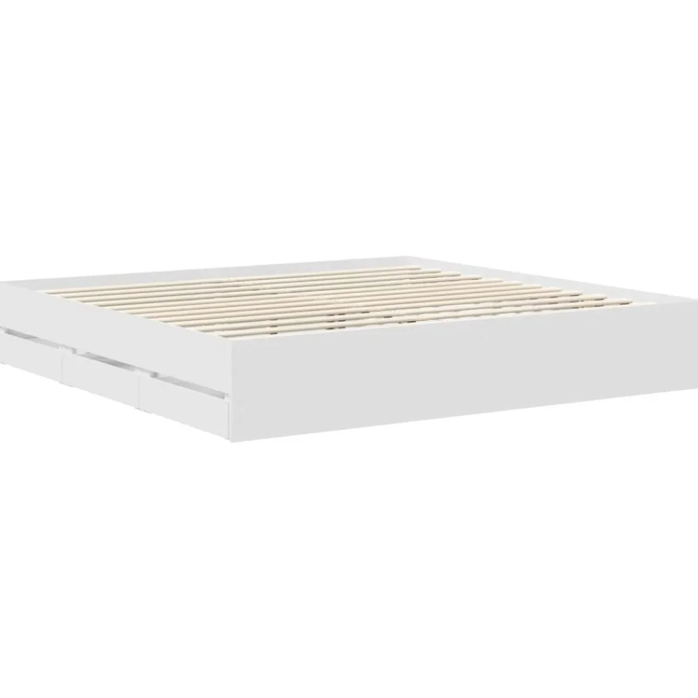 vidaXL Conjuntos De Muebles-Estructura de cama con cajón 200 x 200 cm Madera Ingenieril
