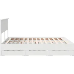 vidaXL Conjuntos De Muebles-Estructura de cama con cajón 200 x 200 cm Madera Ingenieril