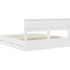 vidaXL Conjuntos De Muebles-Estructura de cama con cajón 200 x 200 cm Madera Ingenieril