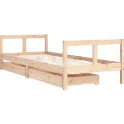 vidaXL Estructura de cama para niños con cajones madera pino 80x200 cm Natural Online