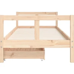 vidaXL Estructura de cama para niños con cajones madera pino 80x200 cm Natural Online