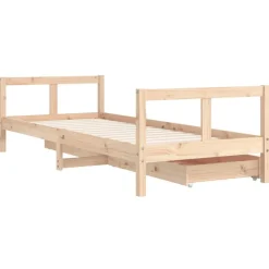 vidaXL Estructura de cama para niños con cajones madera pino 80x200 cm Natural Online