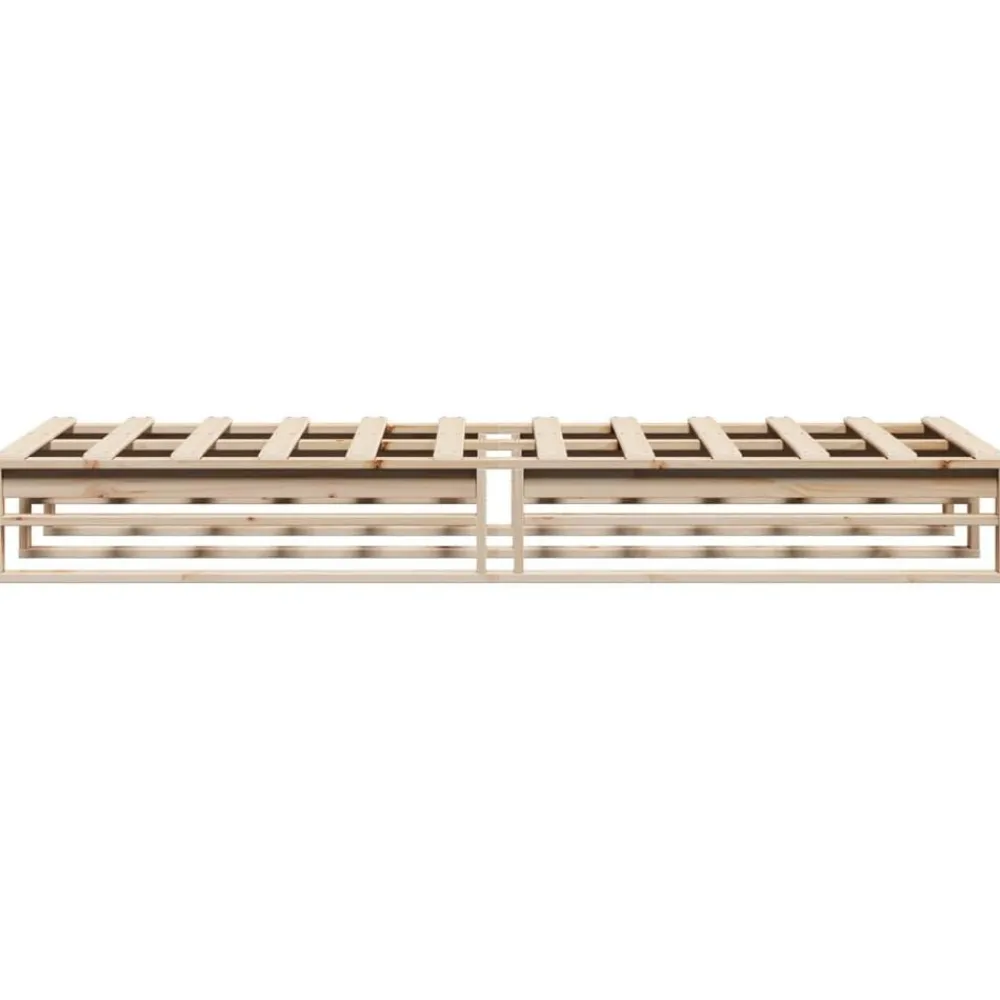 vidaXL Camas Y Accesorios-Estructura de cama sin colchón madera maciza de pino 90x200 cm