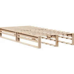 vidaXL Camas Y Accesorios-Estructura de cama sin colchón madera maciza de pino 90x200 cm