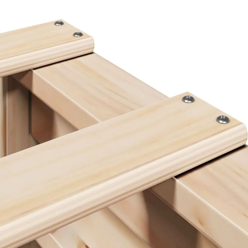 vidaXL Camas Y Accesorios-Estructura de cama sin colchón madera maciza de pino 90x200 cm