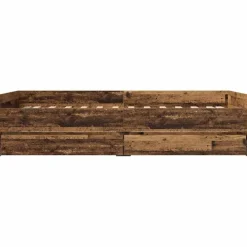 vidaXL Estructura de cama con cajón 100 x 200 cm Madera envejecida Hot