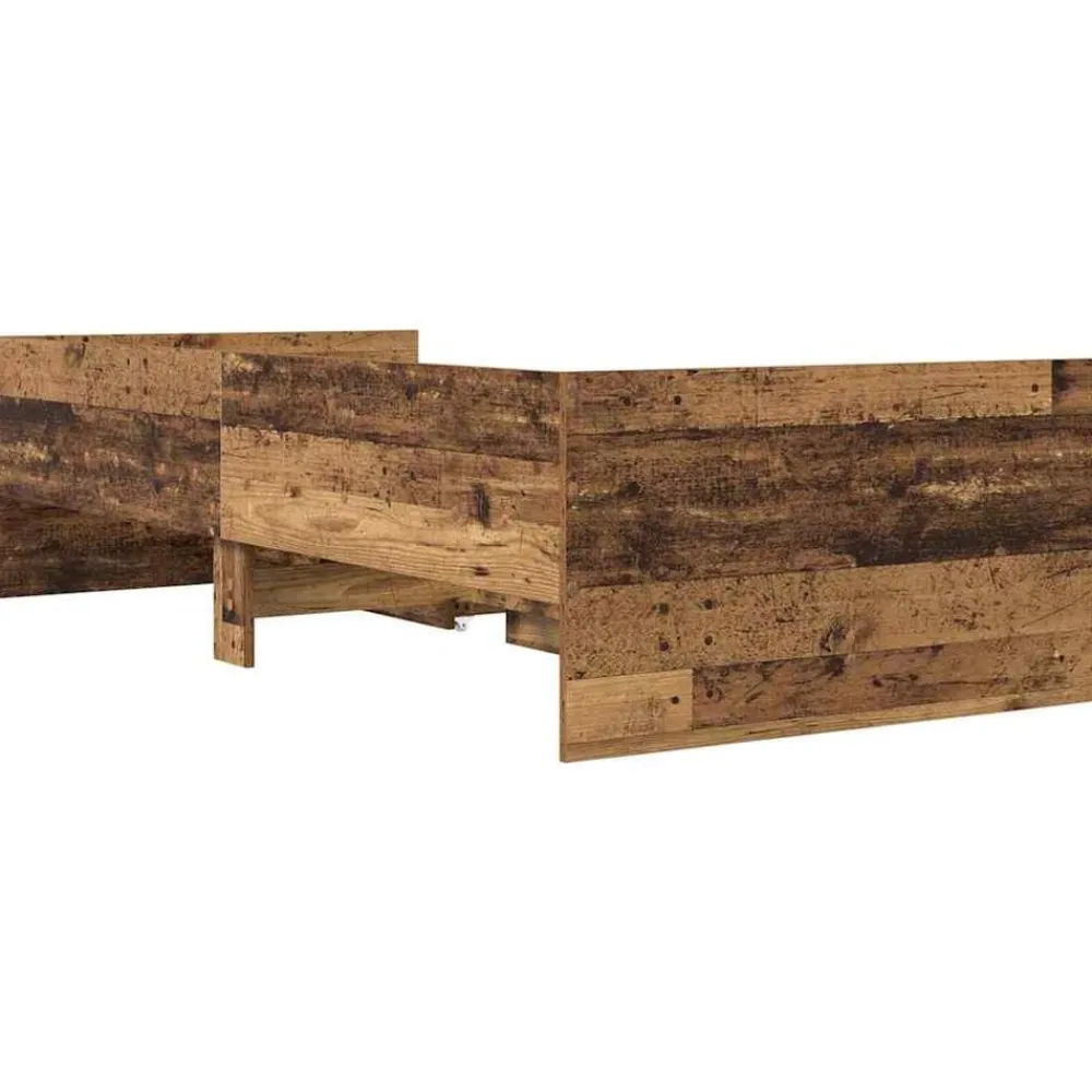 vidaXL Estructura de cama con cajón 100 x 200 cm Madera envejecida Hot