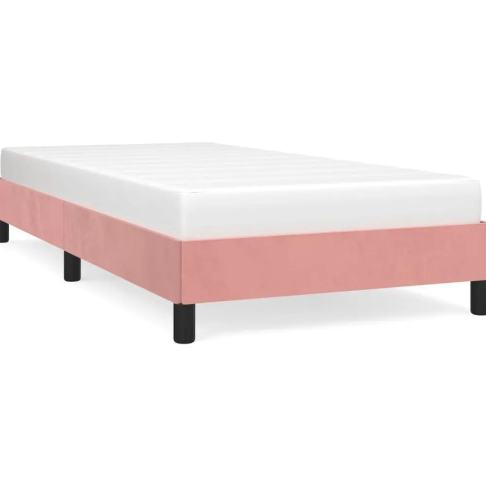 vidaXL Estructura de cama sin colchón terciopelo 80x200 cm Rosa New