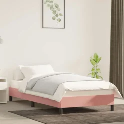 vidaXL Estructura de cama sin colchón terciopelo 80x200 cm Rosa New