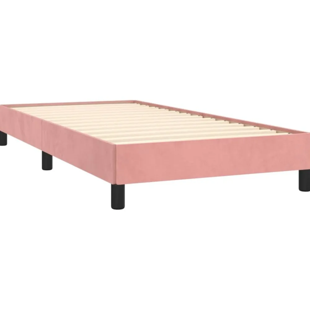 vidaXL Estructura de cama sin colchón terciopelo 80x200 cm Rosa New