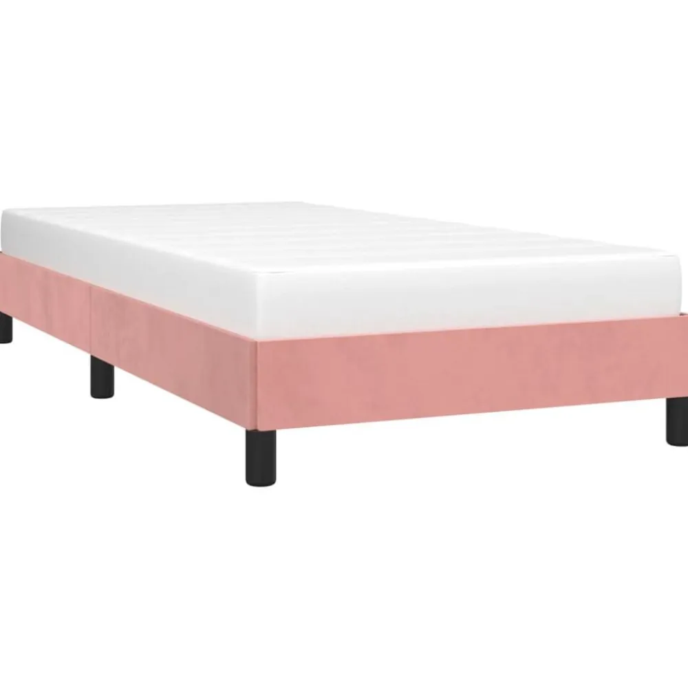 vidaXL Estructura de cama sin colchón terciopelo 80x200 cm Rosa New
