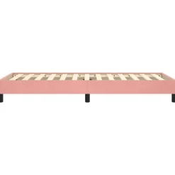 vidaXL Estructura de cama sin colchón terciopelo 80x200 cm Rosa New
