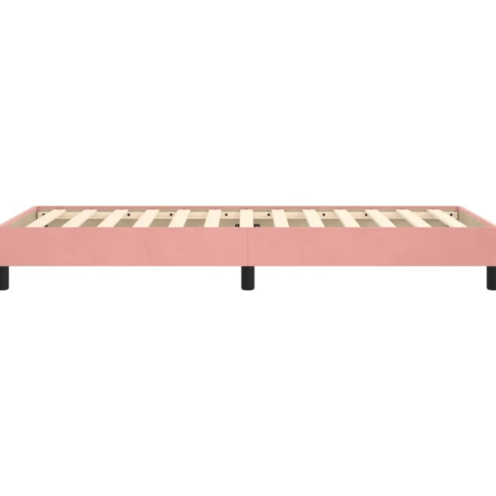 vidaXL Estructura de cama sin colchón terciopelo 80x200 cm Rosa New