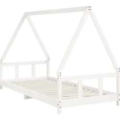 vidaXL Estructura de cama para niños madera de pino 90x200 cm Blanco Online