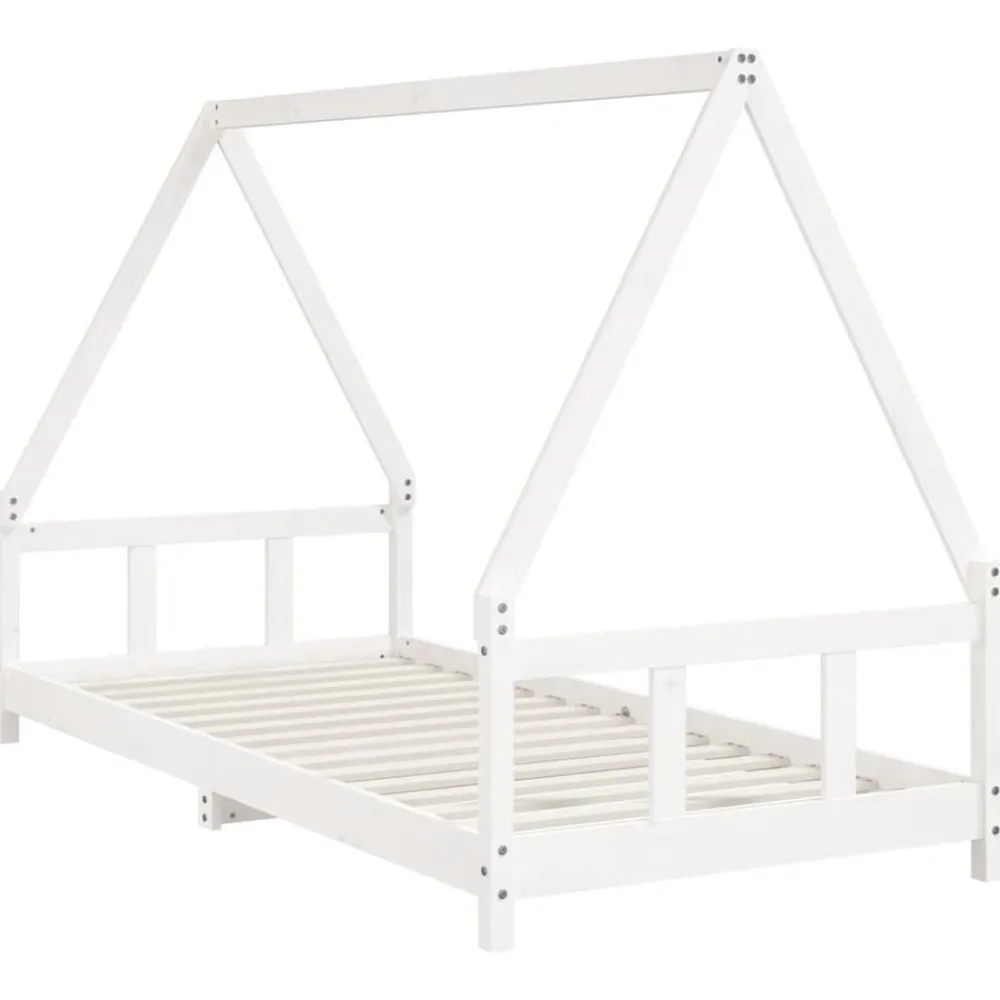 vidaXL Estructura de cama para niños madera de pino 90x200 cm Blanco Online