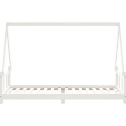 vidaXL Estructura de cama para niños madera de pino 90x200 cm Blanco Online