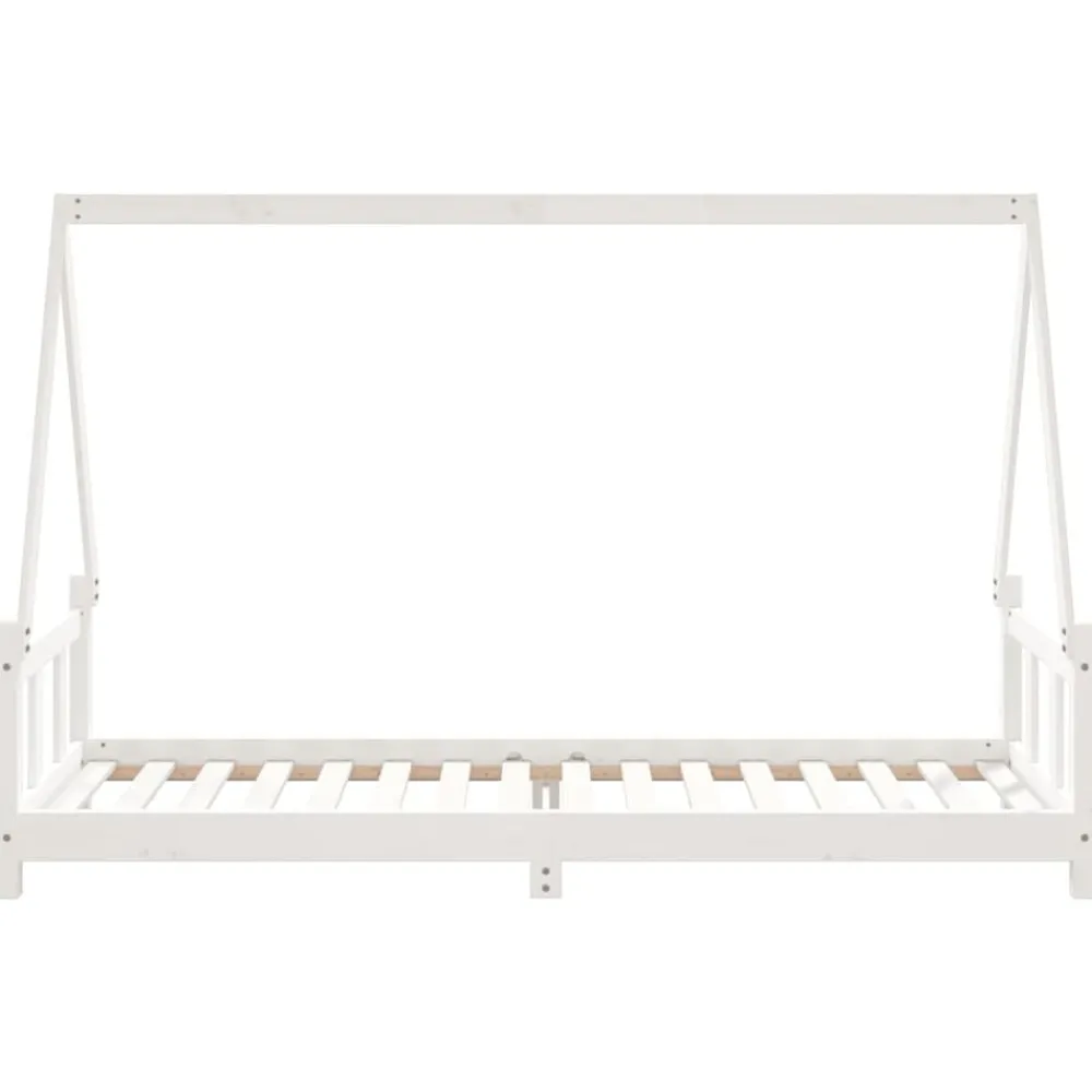 vidaXL Estructura de cama para niños madera de pino 90x200 cm Blanco Online