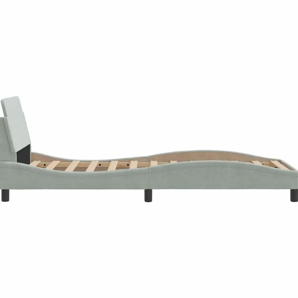 vidaXL Estructura de cama Dover terciopelo 80x200 cm Gris claro Best