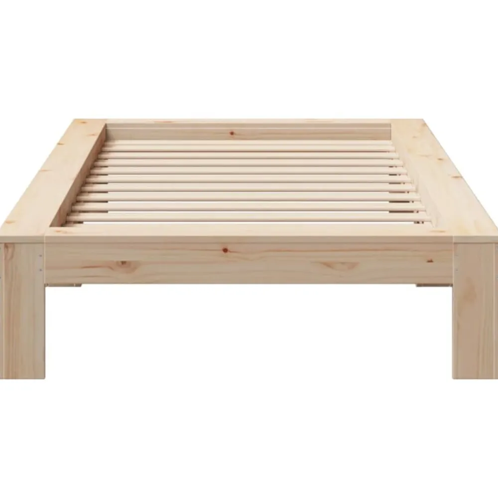 vidaXL Camas Y Accesorios-Estructura de cama sin colchón madera maciza de pino 100x200 cm