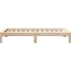 vidaXL Camas Y Accesorios-Estructura de cama sin colchón madera maciza de pino 100x200 cm