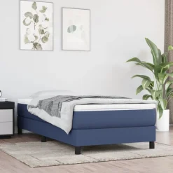 vidaXL Estructura de cama con somier tela 80x200 cm Azul New