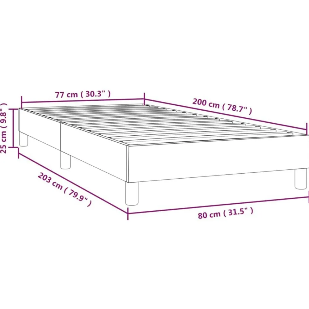 vidaXL Estructura de cama con somier tela 80x200 cm Azul New