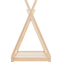 vidaXL Estructura de cama infantil de madera maciza de pino 70x140 cm Marrón New