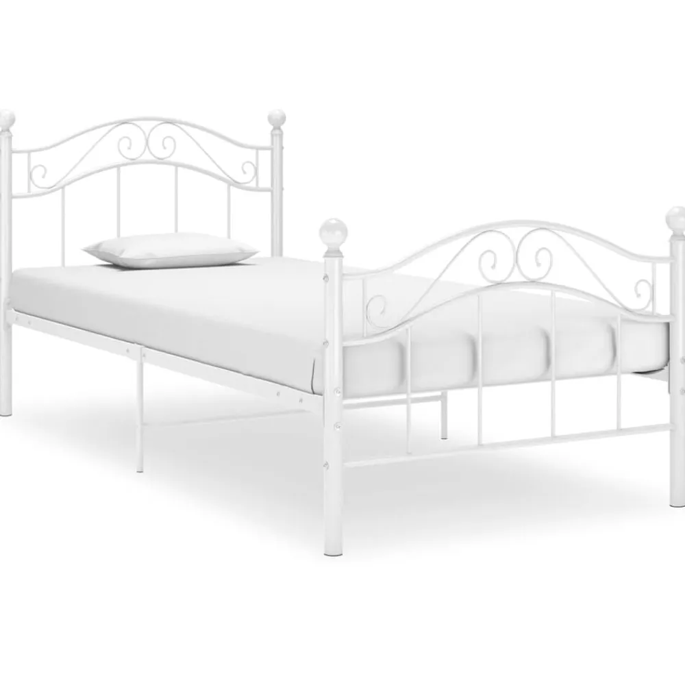 vidaXL Camas Y Accesorios-Estructura de cama sin colchón metal 90x200 cm