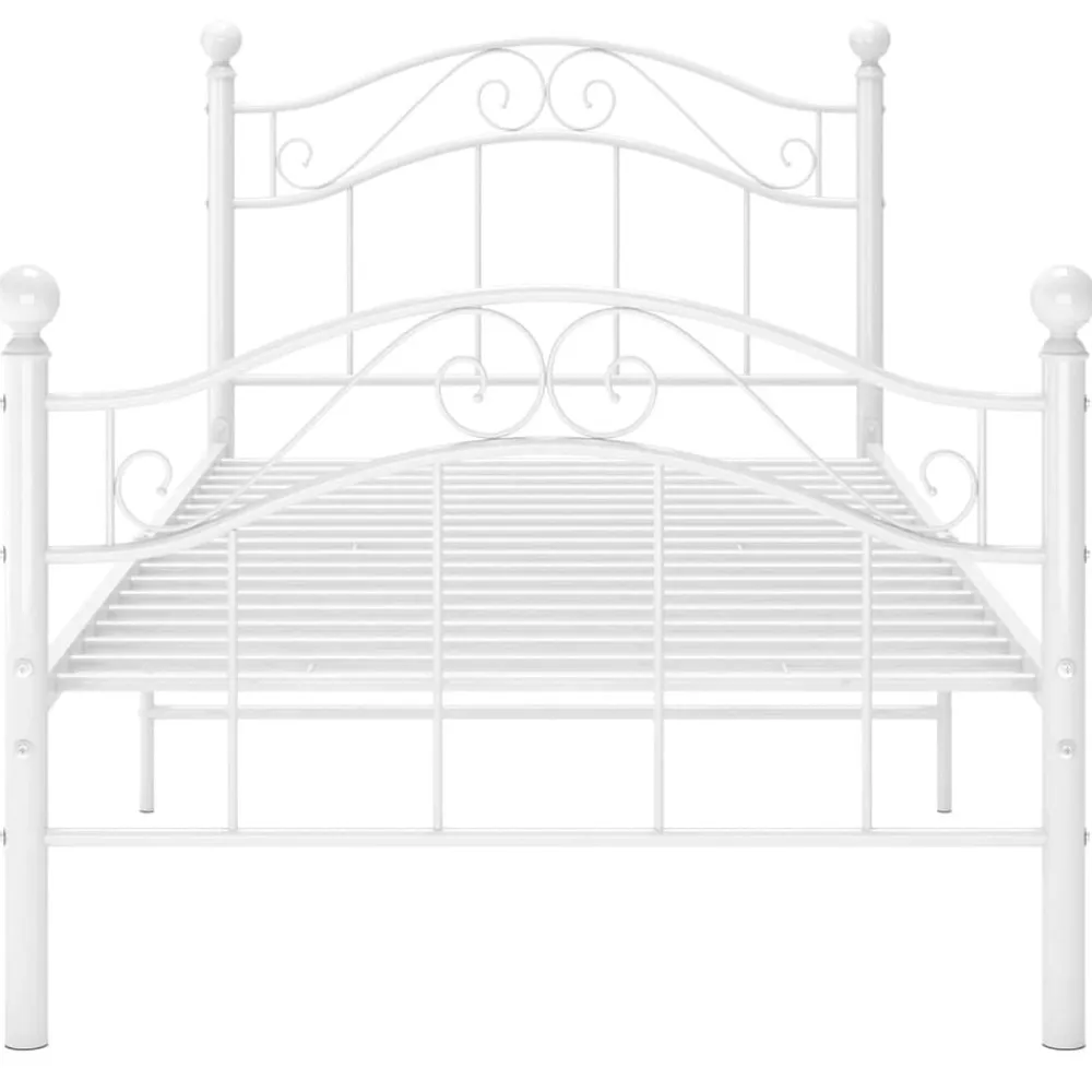 vidaXL Camas Y Accesorios-Estructura de cama sin colchón metal 90x200 cm