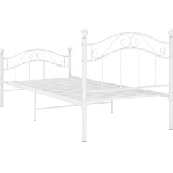 vidaXL Camas Y Accesorios-Estructura de cama sin colchón metal 90x200 cm