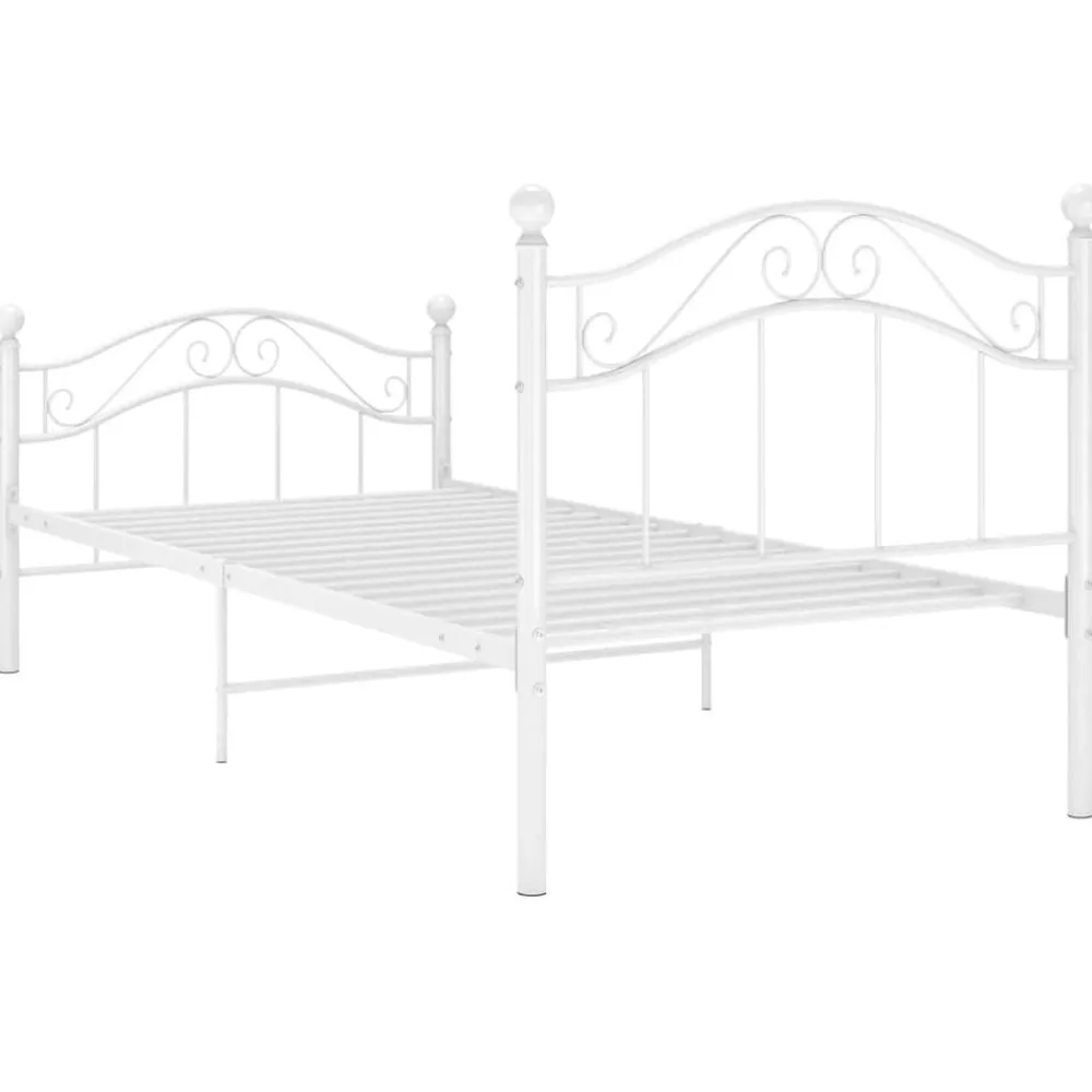 vidaXL Camas Y Accesorios-Estructura de cama sin colchón metal 90x200 cm