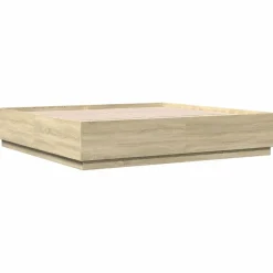 vidaXL Camas Y Accesorios-Estructura de cama con luces LED madera 200x200 cm