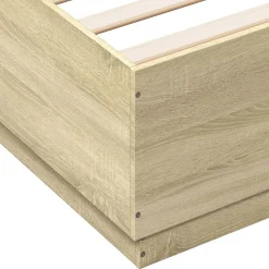 vidaXL Camas Y Accesorios-Estructura de cama con luces LED madera 200x200 cm