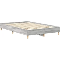 vidaXL Estructura de cama sin colchón 120x200 cm Gris sonoma Discount