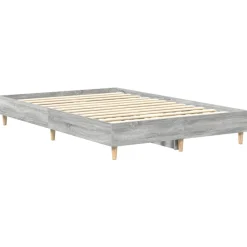 vidaXL Estructura de cama sin colchón 120x200 cm Gris sonoma Discount