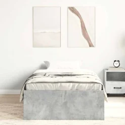 vidaXL Estructura de cama gris hormigón 90x200 cm Gris hormigón Hot