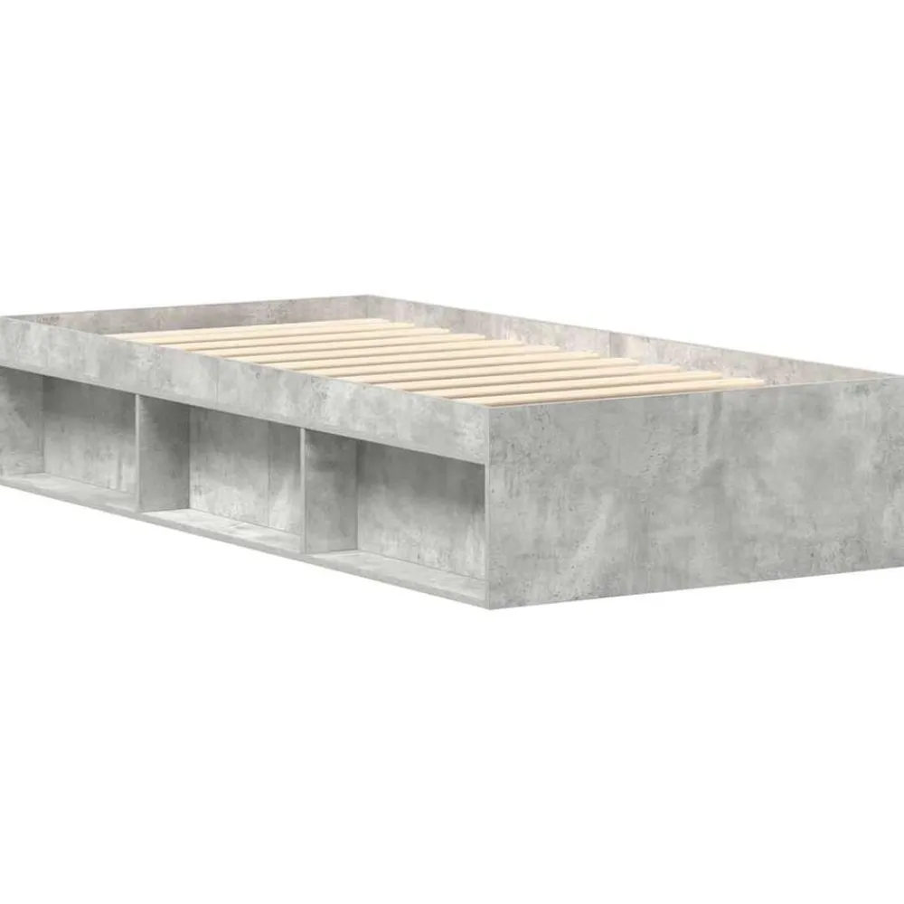 vidaXL Estructura de cama gris hormigón 90x200 cm Gris hormigón Hot