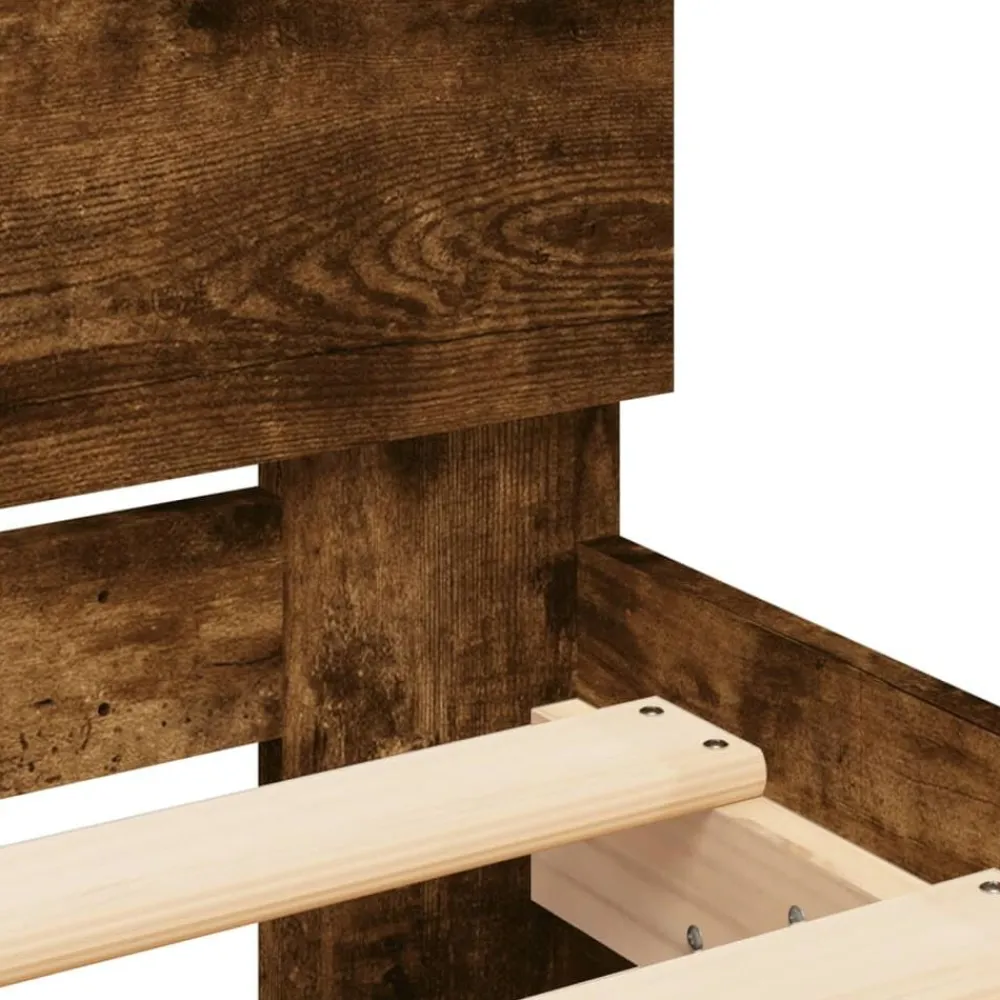 vidaXL Camas Y Accesorios-Estructura de cama cabecero luces LED 90x200 cm