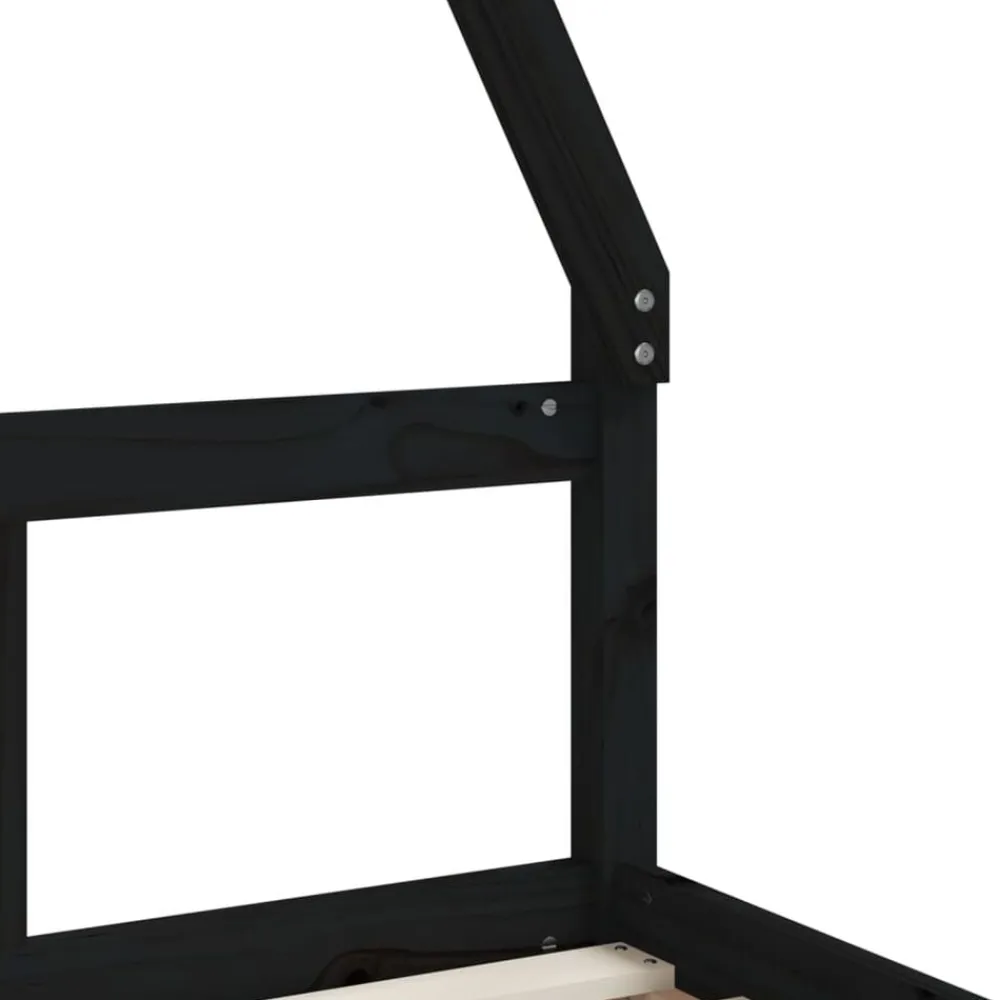 vidaXL Estructura de cama para niños madera de pino 80x200 cm Negro Hot